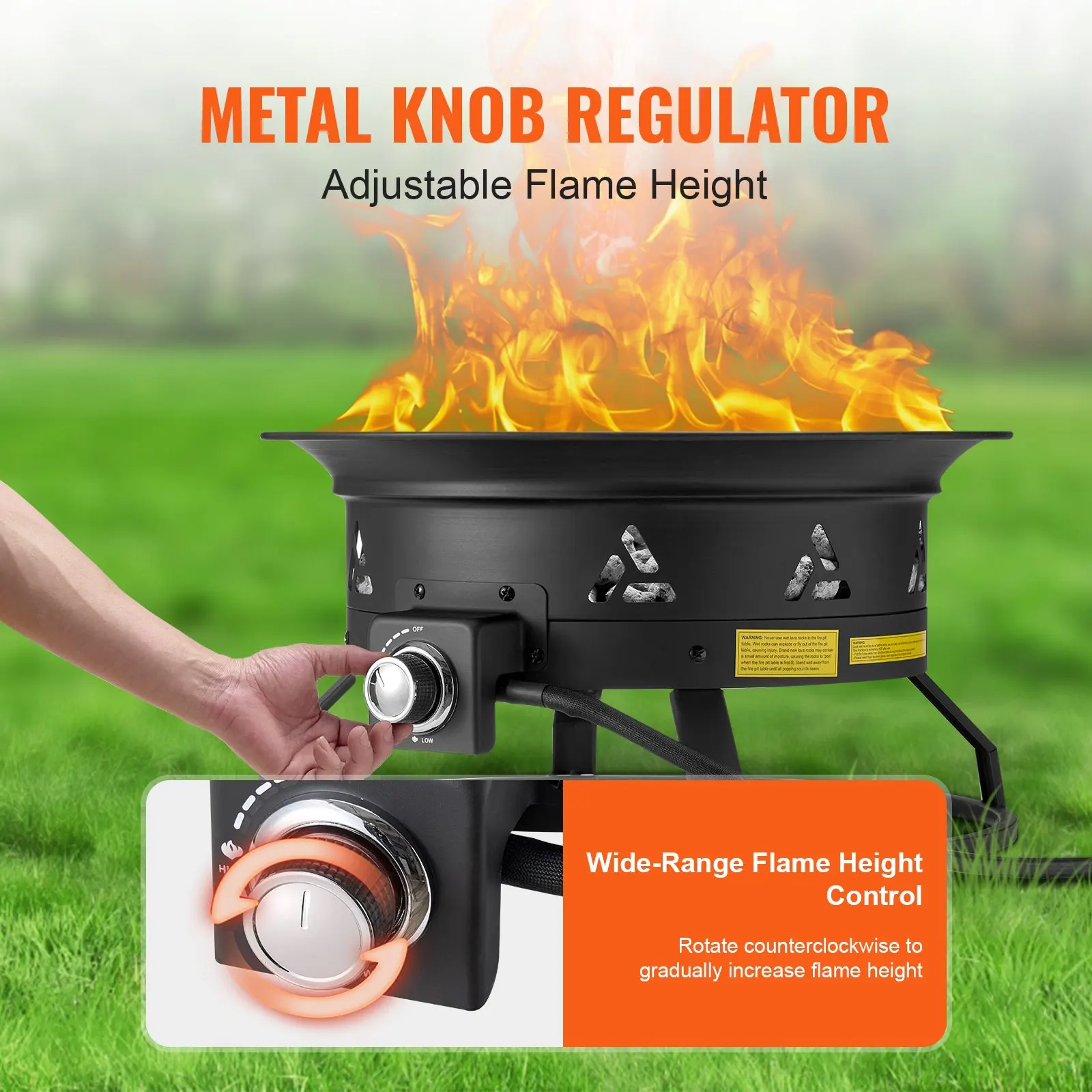 Propane Fire Pit 24” Outdoor Portable Gas Fire Pit For Heating 58000 BTU
Propane Fire Pit 24” Outdoor Portable Gas Fire Pit For Heating 58000 BTU