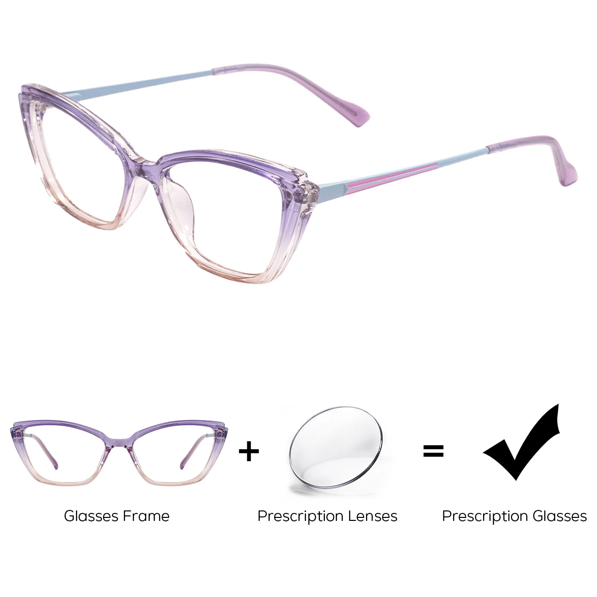 Colorful Fashion Ladies Cat Eye Myopia Glasses Anti Blue Light Transparent Women Reading Computer Spectacle Progressive Eyeglass
Colorful Fashion Ladies Cat Eye Myopia Glasses Anti Blue Light Transparent Women Reading Computer Spectacle Progressive Eyeglass
