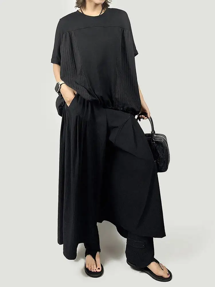 High Elastic Waist Black Pocket Wide Leg Calf-Length Pants New Trousers Women Fashion Spring Autumn 2026 0BZA
High Elastic Waist Black Pocket Wide Leg Calf-Length Pants New Trousers Women Fashion Spring Autumn 2026 0BZA