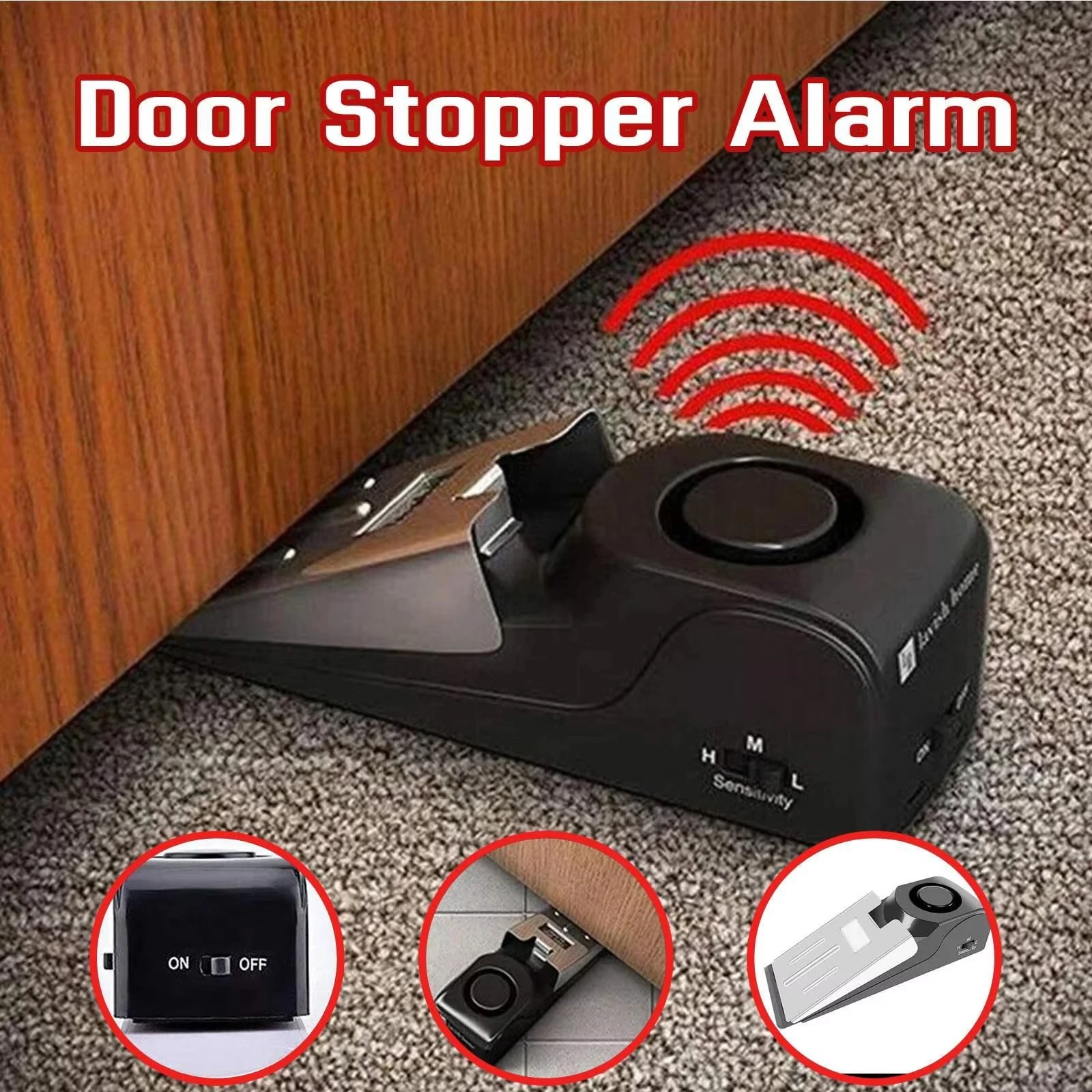 125 DB Anti-theft Burglar Stop System Security Home Alarm System Door Block Blocking Home Wedge Stopper Shaped Safety Stop I3O4
125 DB Anti-theft Burglar Stop System Security Home Alarm System Door Block Blocking Home Wedge Stopper Shaped Safety Stop I3O4