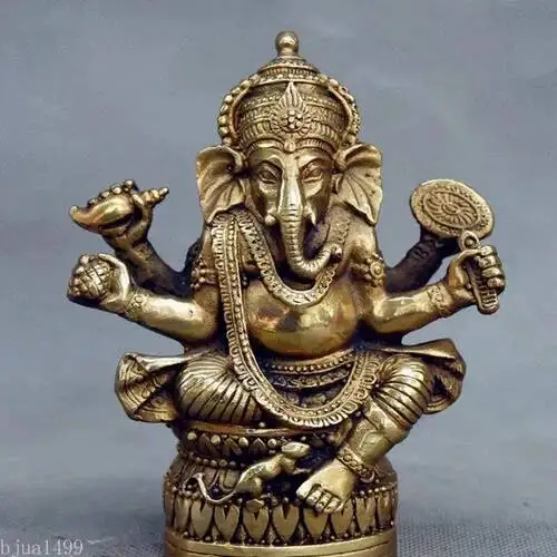 Tibetan Buddhist Brass Ganesha Ganapati Ganesh Elephant Buddha Statue
Tibetan Buddhist Brass Ganesha Ganapati Ganesh Elephant Buddha Statue
