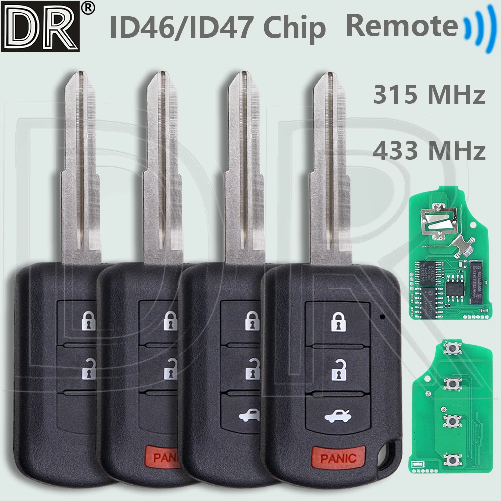 DR ID46 ID47 Chip 315 433MHz Car Remote Control Key For Mitsubishi Lancer EX Galant Pajero Eclipse ASX Outlander Mirage Grandis
DR ID46 ID47 Chip 315 433MHz Car Remote Control Key For Mitsubishi Lancer EX Galant Pajero Eclipse ASX Outlander Mirage Grandis