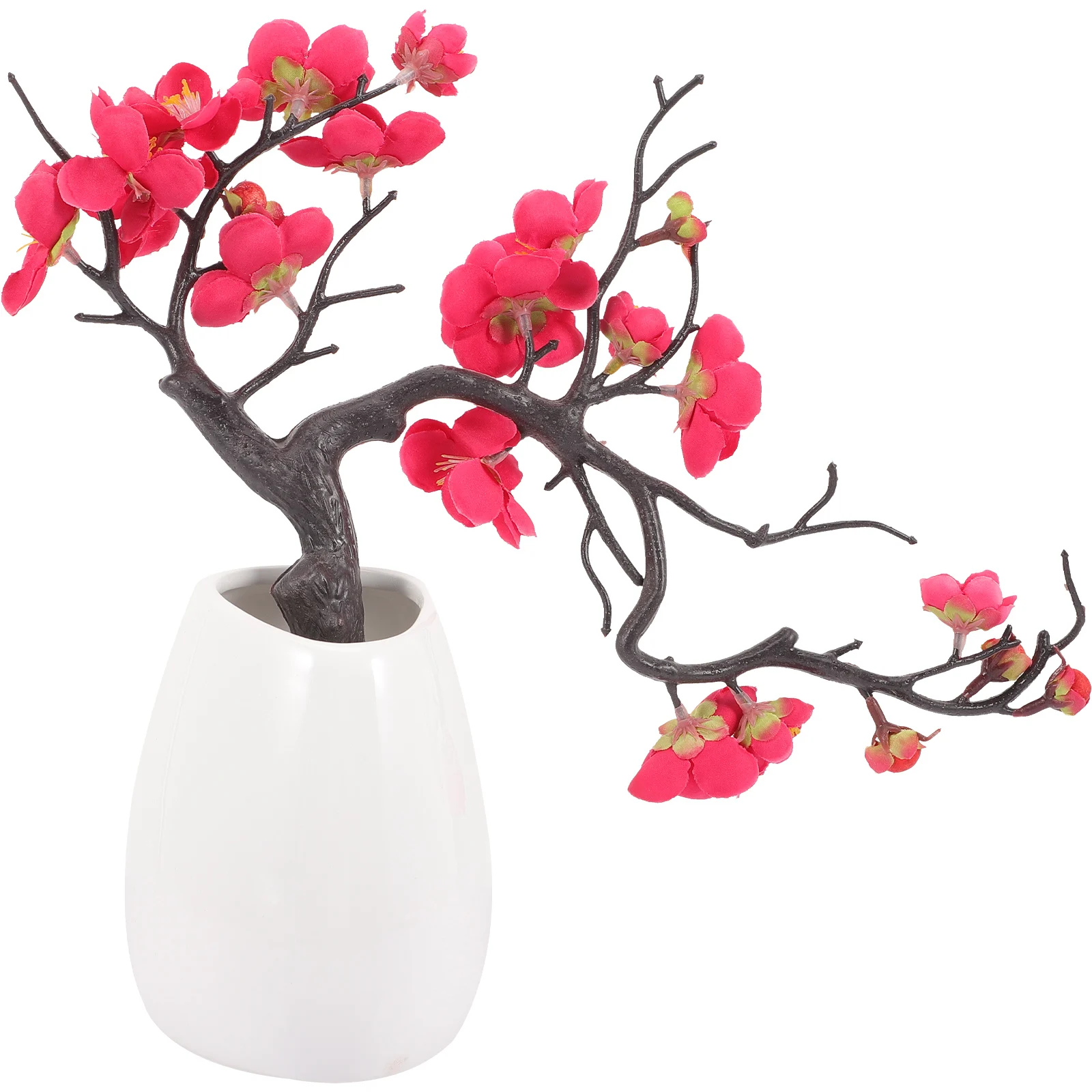 Artificial Plum Faux Plants Decorative Potted Flower Bonsai Indoor Decor Ceramic Vase Red SmallLiving Room Office Desk Bonsai
Artificial Plum Faux Plants Decorative Potted Flower Bonsai Indoor Decor Ceramic Vase Red SmallLiving Room Office Desk Bonsai