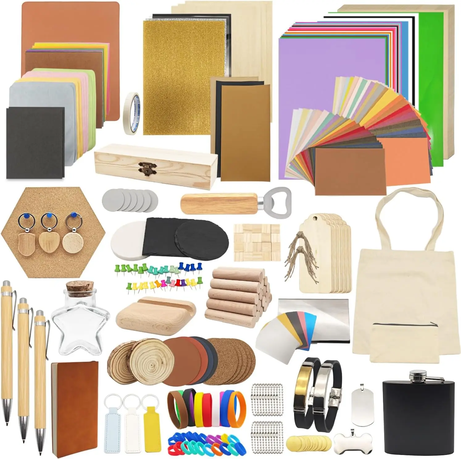 366PCS Laser Engraving Material Kit for All Engravers - 43 Types of Supplies
366PCS Laser Engraving Material Kit for All Engravers - 43 Types of Supplies