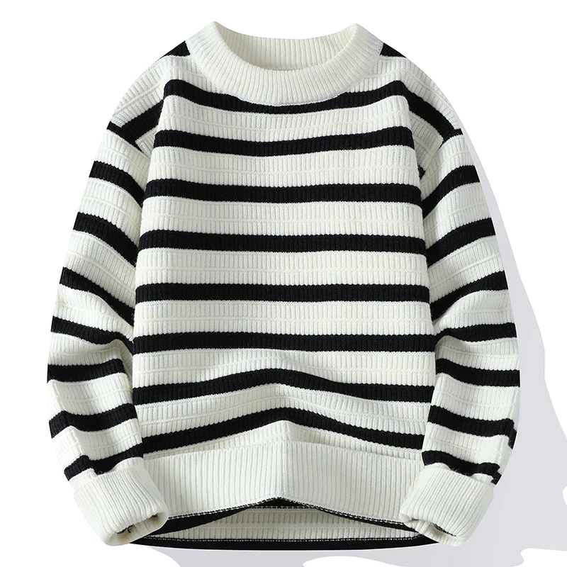Autumn and Winter New Casual Gentleman Fashion Business Korean Version Slim Trend Comfortable Striped Men's Crewneck Sweater
Autumn and Winter New Casual Gentleman Fashion Business Korean Version Slim Trend Comfortable Striped Men's Crewneck Sweater