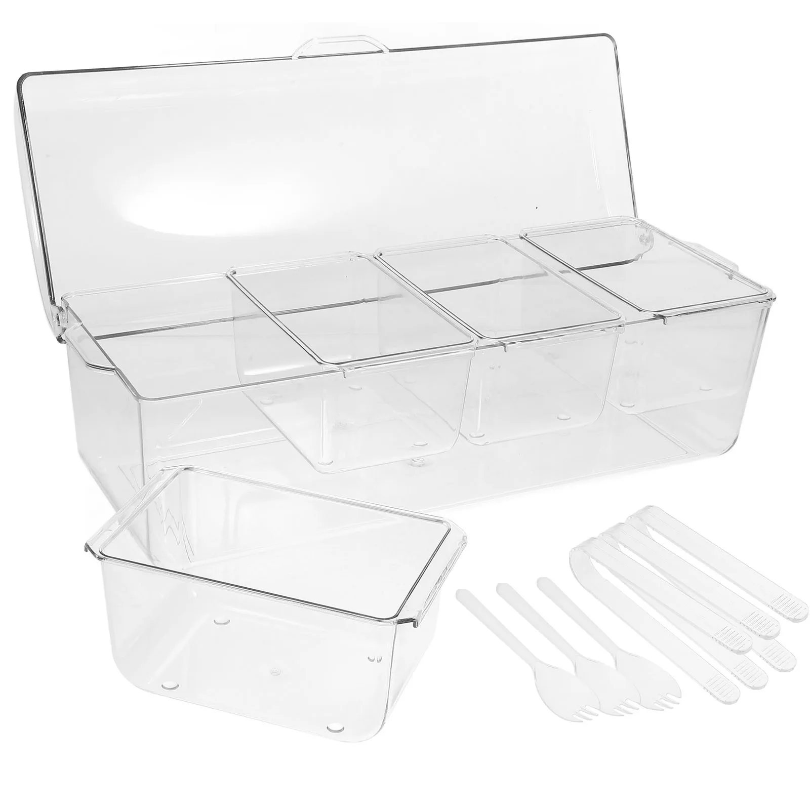 1Set Salad Storage Container Transparent Chilled Box with Lid for Outdoor Parties Picnics Bbqs Salad Bar Chilled Condiment
1Set Salad Storage Container Transparent Chilled Box with Lid for Outdoor Parties Picnics Bbqs Salad Bar Chilled Condiment