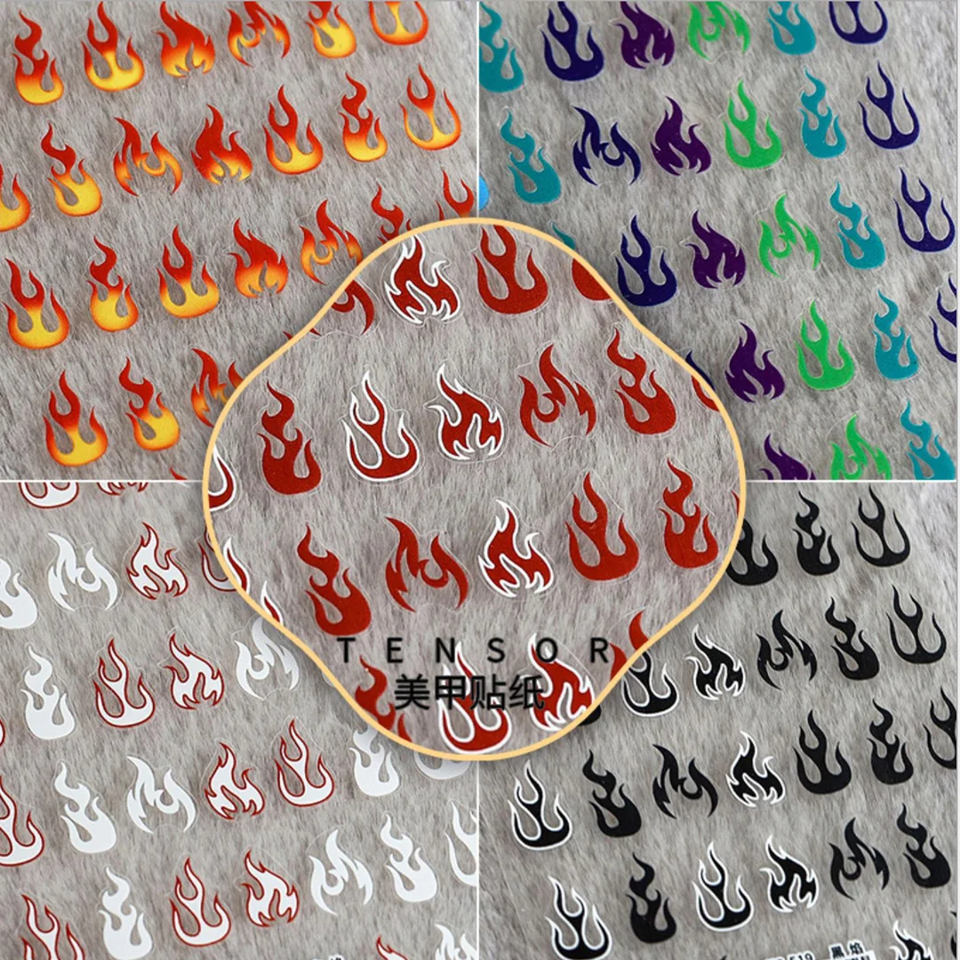 Nail sticker Flame Fire Torch Light 12 Style High Quality 3D Engraved Nail Stickers Art Decorations Nail Decals Design Korea
Nail sticker Flame Fire Torch Light 12 Style High Quality 3D Engraved Nail Stickers Art Decorations Nail Decals Design Korea
