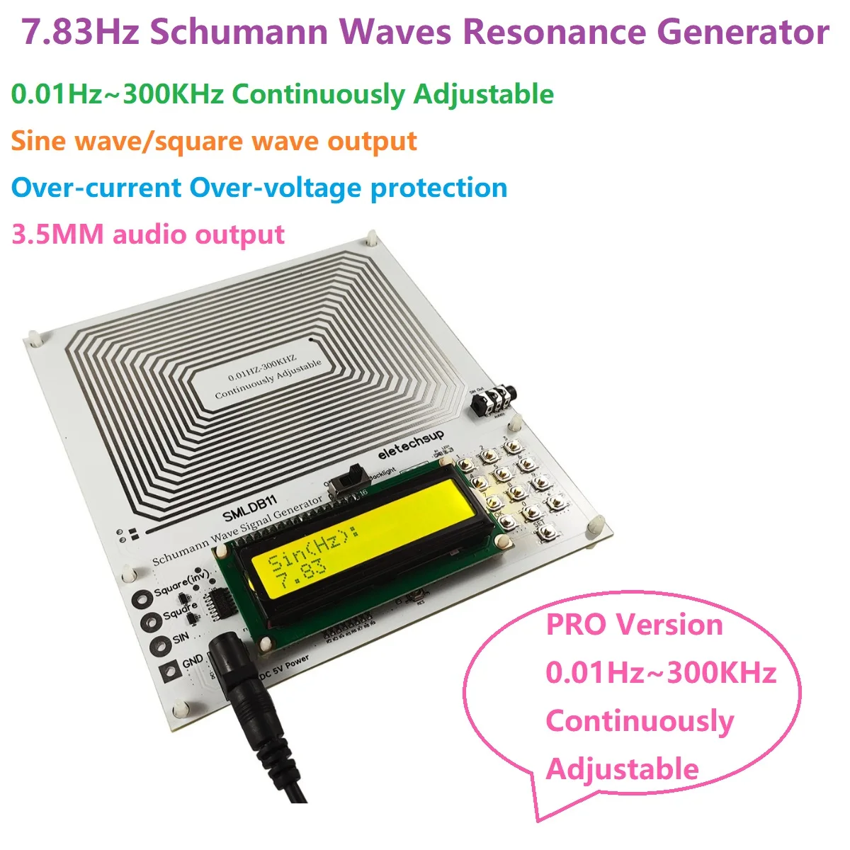 Pulse Square Wave Generator Esolfeggio Frequencies 7.83Hz PRO Version 0.01Hz~300KHz Continuously Adjustable Schumann Resonance
Pulse Square Wave Generator Esolfeggio Frequencies 7.83Hz PRO Version 0.01Hz~300KHz Continuously Adjustable Schumann Resonance