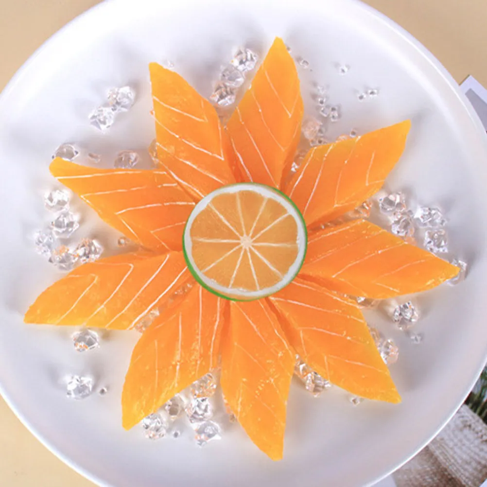 3pcs Artificial Salmon Slices Pvc Simulated Seafood For Home Kitchen Decor Restaurant Display Scene Layout Props Educational
3pcs Artificial Salmon Slices Pvc Simulated Seafood For Home Kitchen Decor Restaurant Display Scene Layout Props Educational