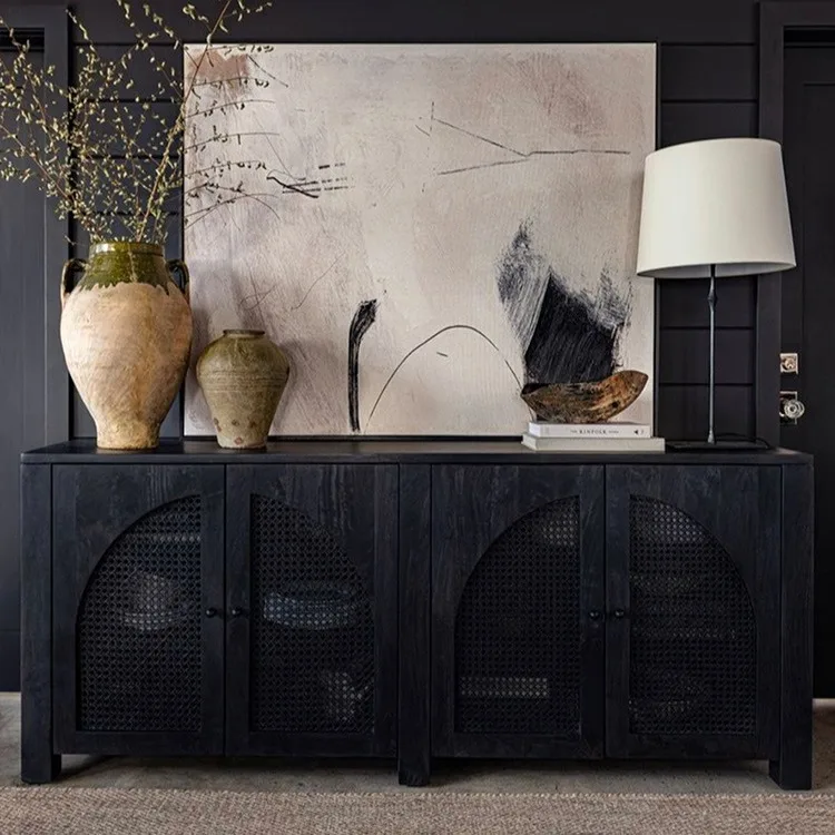 Vintage solid wood bedroom living room sideboard storage cabinet storage entrance rattan cabinet
Vintage solid wood bedroom living room sideboard storage cabinet storage entrance rattan cabinet