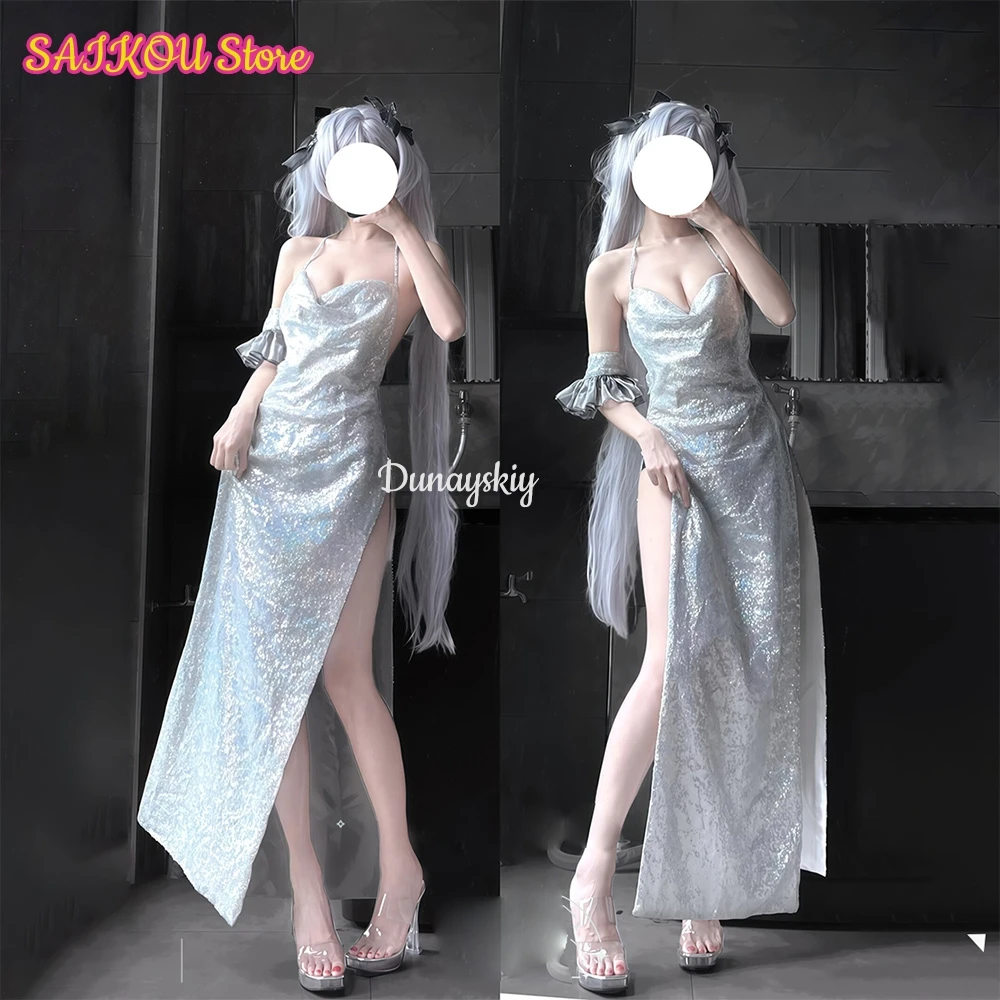 Goddess of Victory Nikke Cinderella Glass Princess Cosplay 코스프레 의상 Elegant V-Neck Sparkly Dress Women Role-play Sexy Dress
Goddess of Victory Nikke Cinderella Glass Princess Cosplay 코스프레 의상 Elegant V-Neck Sparkly Dress Women Role-play Sexy Dress