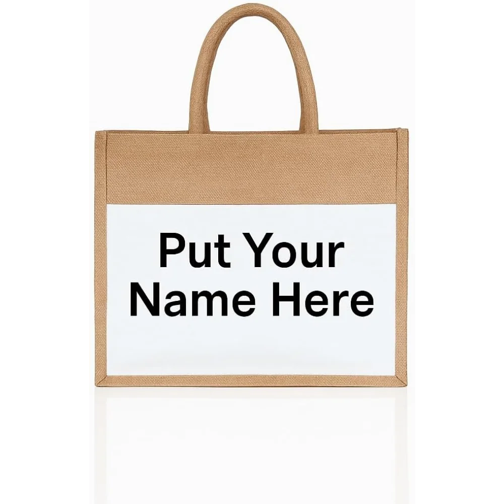 Custom Jute Bag With Your Name, Personalized Burlap Bag with Logo or Tect, Tote For Holiday, Travel, Shopping, Bride
Custom Jute Bag With Your Name, Personalized Burlap Bag with Logo or Tect, Tote For Holiday, Travel, Shopping, Bride