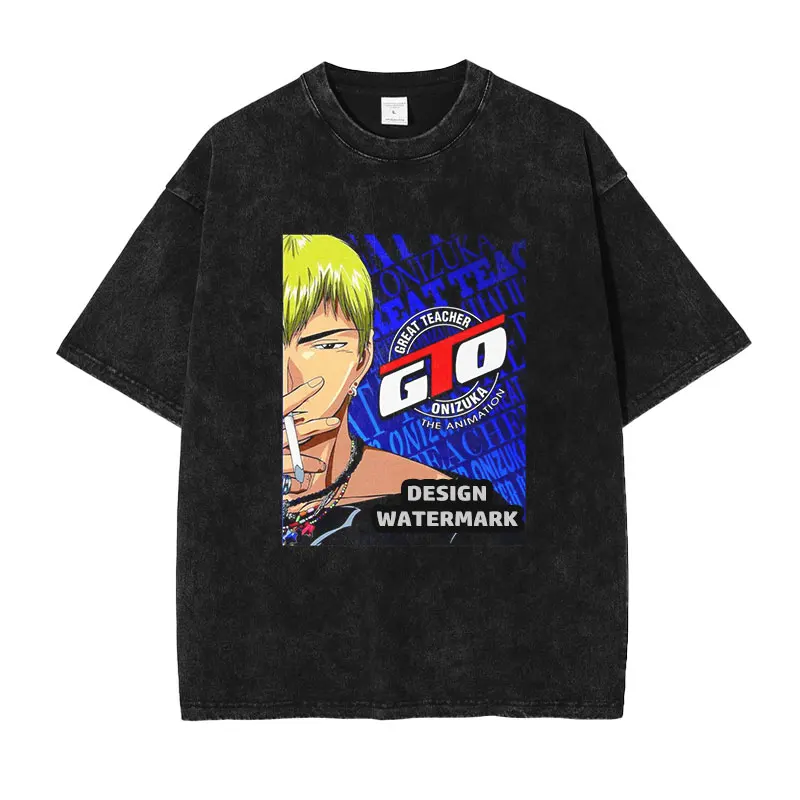 Футболки с изображением аниме Onizuka Eikichi, винтажные потертые футболки Great Teacher Onizuka, футболки с мангой GTO, мужские футболки из 100% хлопка
Футболки с изображением аниме Onizuka Eikichi, винтажные потертые футболки Great Teacher Onizuka, футболки с мангой GTO, мужские футболки из 100% хлопка