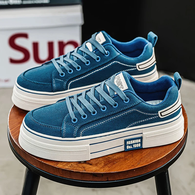 HKDQ Blue Platform Canvas Shoes Men Fashion Casual Vulcanized Sneakers For Men Street Style Breathable Original Men's Sneakers
HKDQ Blue Platform Canvas Shoes Men Fashion Casual Vulcanized Sneakers For Men Street Style Breathable Original Men's Sneakers