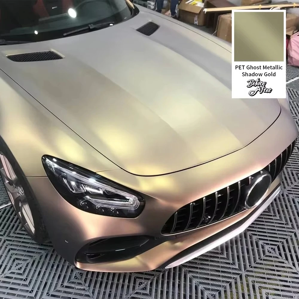 Matte Metallic PET Ghost Metallic Shadow Gold Anti-scratch 1.52m*17m Vinyl Gold Car Wrap Vinyl Film
Matte Metallic PET Ghost Metallic Shadow Gold Anti-scratch 1.52m*17m Vinyl Gold Car Wrap Vinyl Film