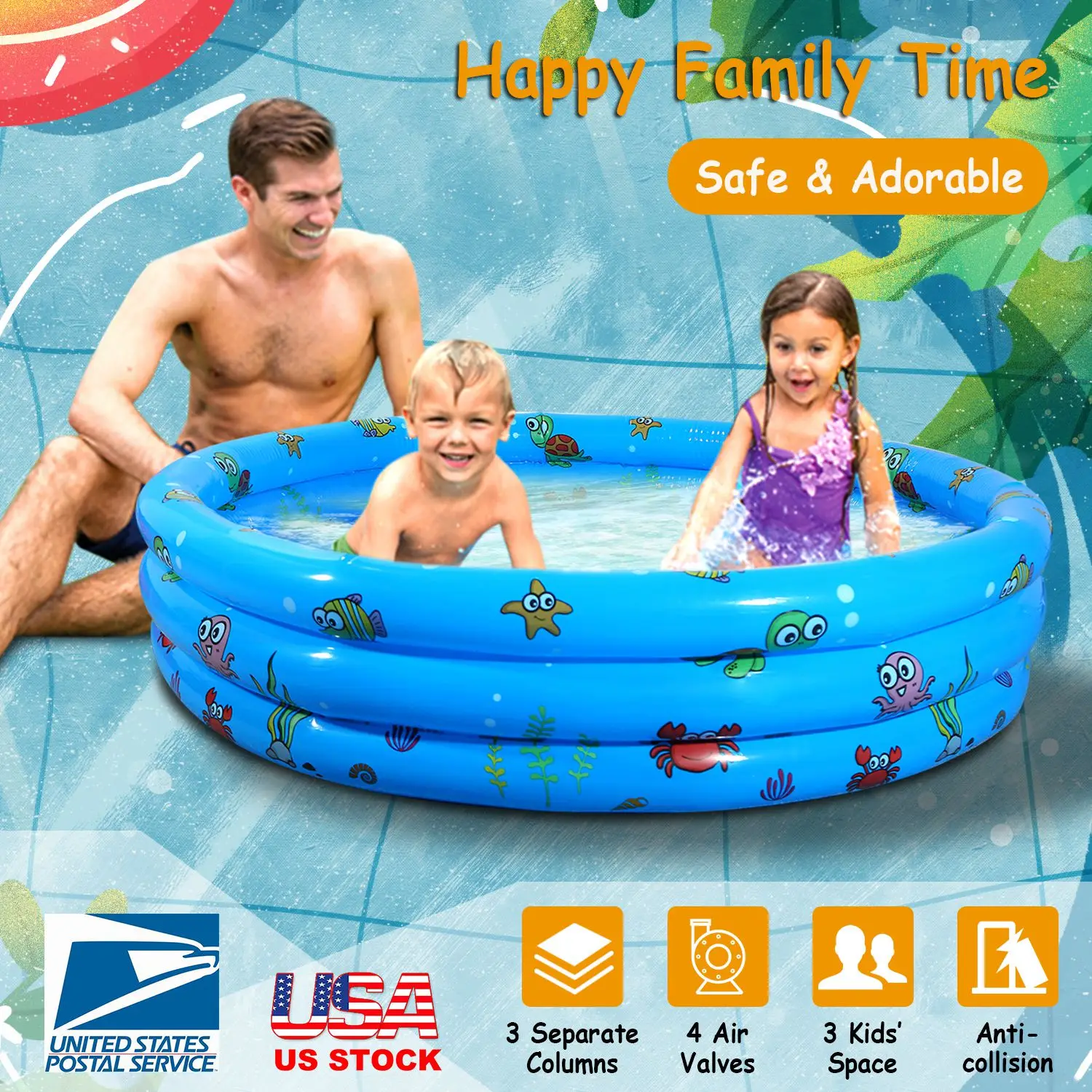 Premium 51" Inflatable Kids Swimming Pool Blow Up Toddler Wading Pool Backyard Baby Ball Pit Thick PVC US Local Fast Delivery
Premium 51" Inflatable Kids Swimming Pool Blow Up Toddler Wading Pool Backyard Baby Ball Pit Thick PVC US Local Fast Delivery