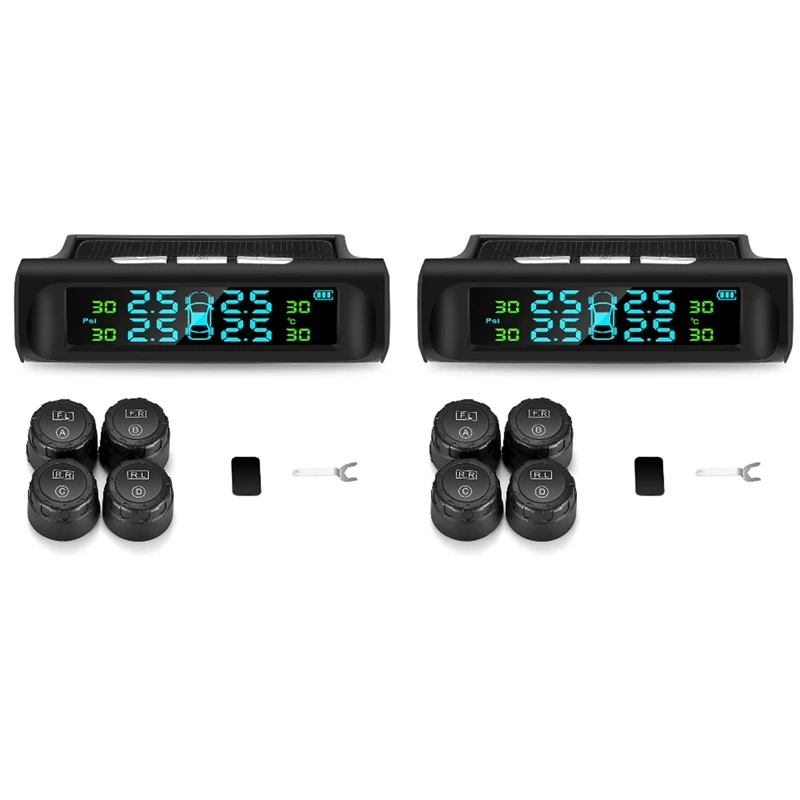 2X Solar Tpms Car Tire Pressure Alarm Monitoring System 4 External Automatic System Tire Pressure Temperature Warning
2X Solar Tpms Car Tire Pressure Alarm Monitoring System 4 External Automatic System Tire Pressure Temperature Warning
