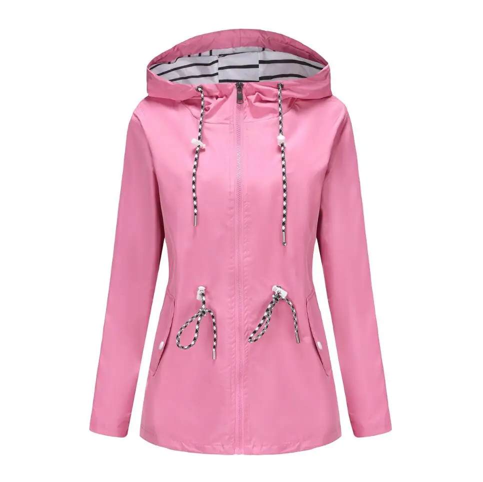 Red Waterproof Hooded Jacket Women Fashion Casual Coat Waist Drawstring Tie Zipper Switch Blue Green Yellow Black Windbreaker
Red Waterproof Hooded Jacket Women Fashion Casual Coat Waist Drawstring Tie Zipper Switch Blue Green Yellow Black Windbreaker