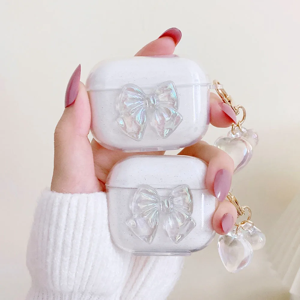 For AirPods 2 Pro 3 Case Dreamy Colorful Heart Bow Keychain Soft Cute Shell Bluetooth Earphone Charging Box Cover for Air Pods 2
For AirPods 2 Pro 3 Case Dreamy Colorful Heart Bow Keychain Soft Cute Shell Bluetooth Earphone Charging Box Cover for Air Pods 2