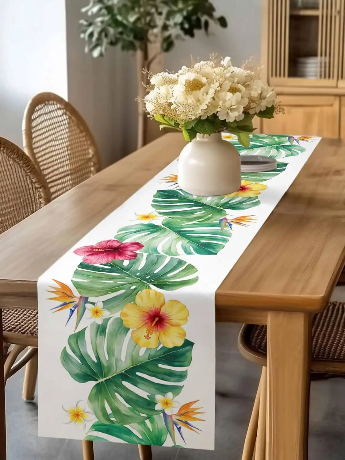 Tropical Monstera Hibiscus Flower Linen Table Runner Home Decor Summer Floral Palm Leaf Kitchen Dining Table Runners Party Decor
Tropical Monstera Hibiscus Flower Linen Table Runner Home Decor Summer Floral Palm Leaf Kitchen Dining Table Runners Party Decor