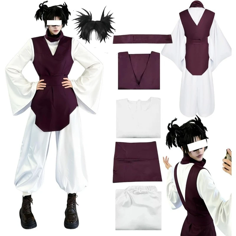 Anime Choso Wine Red Stage Performance Costumeswith Vest Neck Gaiter Belt White Elastic Pants Kimono,Halloween Costume Complete
Anime Choso Wine Red Stage Performance Costumeswith Vest Neck Gaiter Belt White Elastic Pants Kimono,Halloween Costume Complete