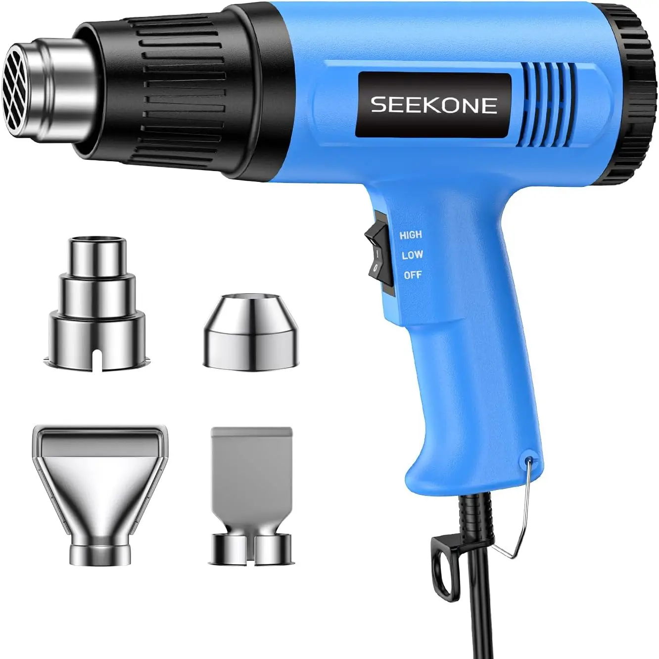 1800W Hot Air Gun Dual Temp 572°F & 1112°F, Overheat Protection, 4 Nozzles, for PVC Shrinking Paint Stripping Crafts
1800W Hot Air Gun Dual Temp 572°F & 1112°F, Overheat Protection, 4 Nozzles, for PVC Shrinking Paint Stripping Crafts