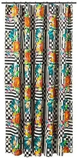 Fabric Shower Curtain Flower Market Courtly Bathroom Curtain 72 Inch By 72 Inch Eyelet Hang Holes
Fabric Shower Curtain Flower Market Courtly Bathroom Curtain 72 Inch By 72 Inch Eyelet Hang Holes