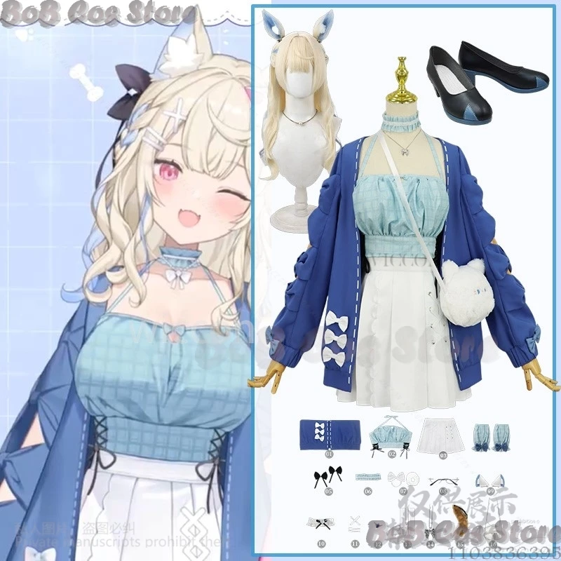 Fuwawa Abyssgard Cosplay Anime Hololiive Holo Vtuber EN Furry Tail Jirai Kei Wear Blue Coat Cloak Wig Girl Halloween Customized
Fuwawa Abyssgard Cosplay Anime Hololiive Holo Vtuber EN Furry Tail Jirai Kei Wear Blue Coat Cloak Wig Girl Halloween Customized