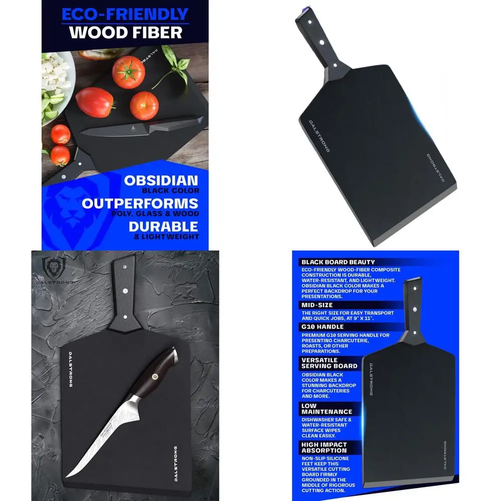 Medium Infinity Series Black Wood-Fibre Cutting Board with G10 Handle and Non-Slip Feet
Medium Infinity Series Black Wood-Fibre Cutting Board with G10 Handle and Non-Slip Feet