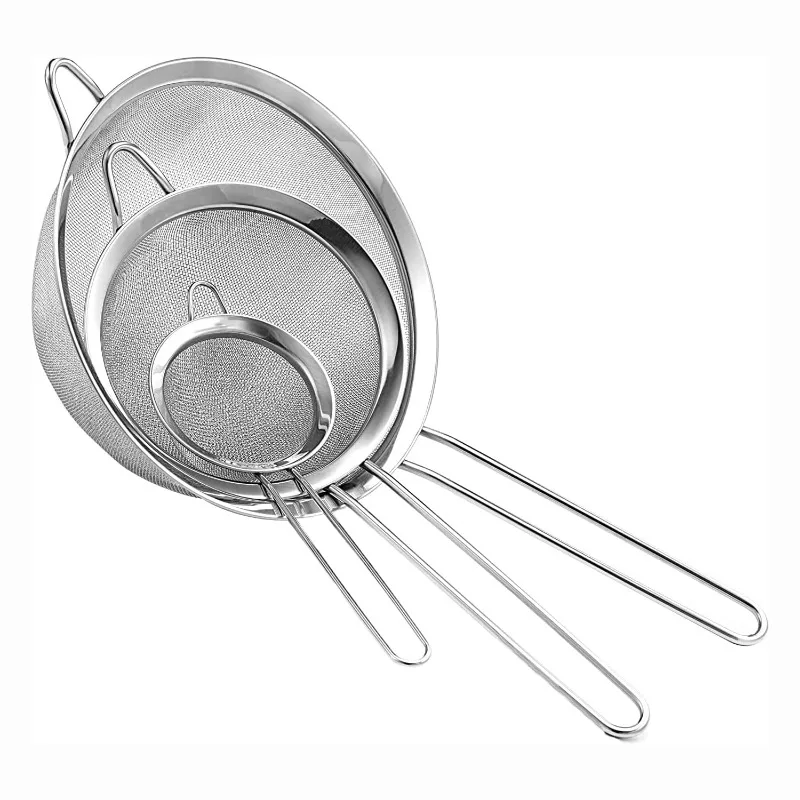 Kitchenware, Colander and Filter 3-piece Set, Fine Mesh Sieve
Kitchenware, Colander and Filter 3-piece Set, Fine Mesh Sieve