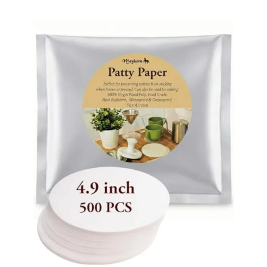 Wax Patty Paper Sheets for 5 Inch Burger Press - 500 Pcs hamburger patty paper to Separate Frozen Pressed Patties - Circle Burg
Wax Patty Paper Sheets for 5 Inch Burger Press - 500 Pcs hamburger patty paper to Separate Frozen Pressed Patties - Circle Burg