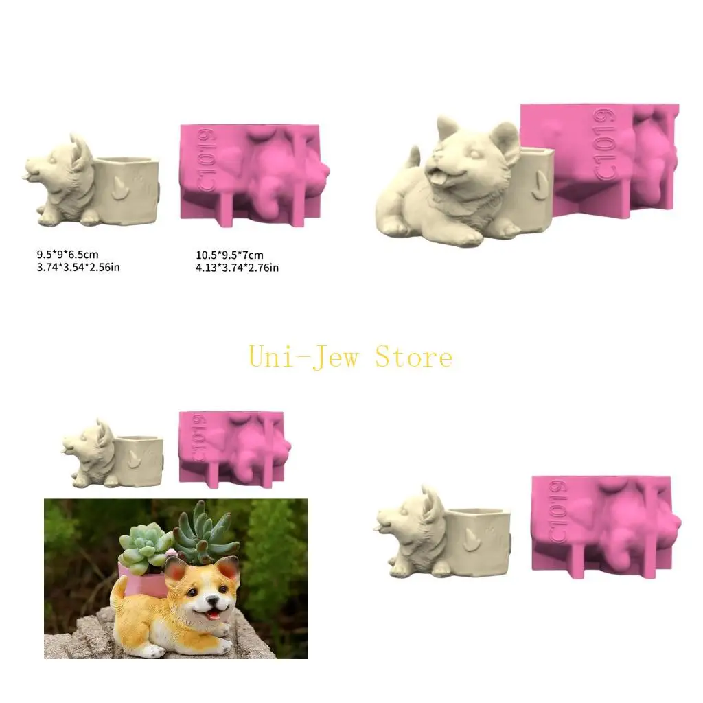 Универсальная силиконовая плесень 40 ГБ для собачьих цветочных горшков Легко демонстрировать цементный аксессуар для энтузиастов 
Универсальная силиконовая плесень 40 ГБ для собачьих цветочных горшков Легко демонстрировать цементный аксессуар для энтузиастов