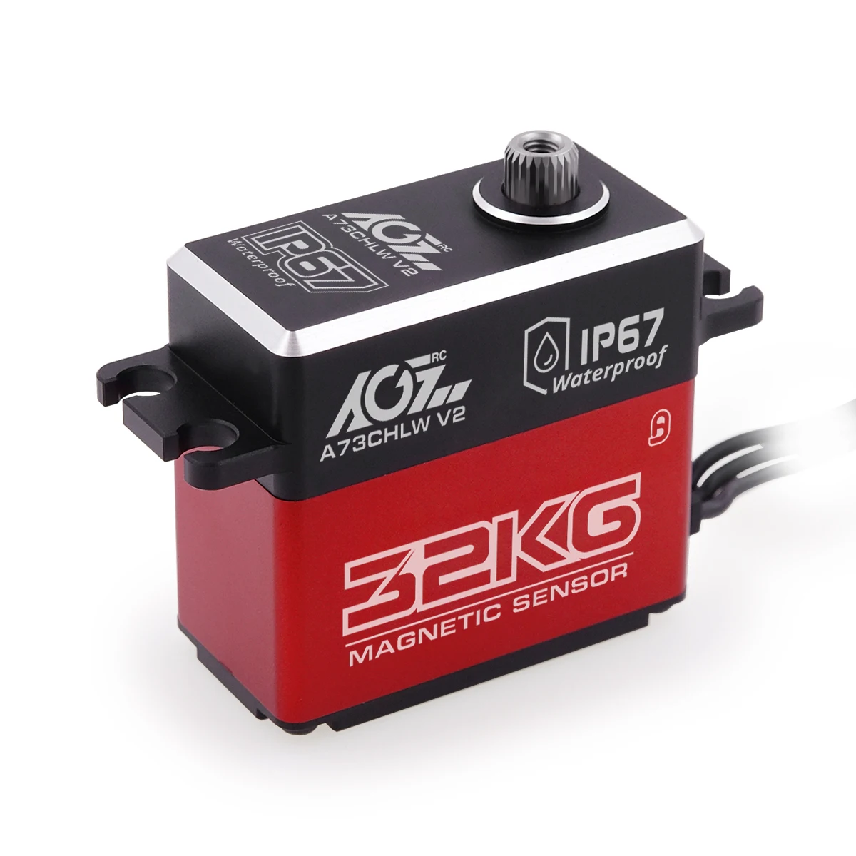 AGFRC SERVO A73CHLW V2 HV 32kg Metal Gear Waterproof IP67 Brushless Standard Servo For 1/10 RC Cars Crawler Buggy Car
AGFRC SERVO A73CHLW V2 HV 32kg Metal Gear Waterproof IP67 Brushless Standard Servo For 1/10 RC Cars Crawler Buggy Car