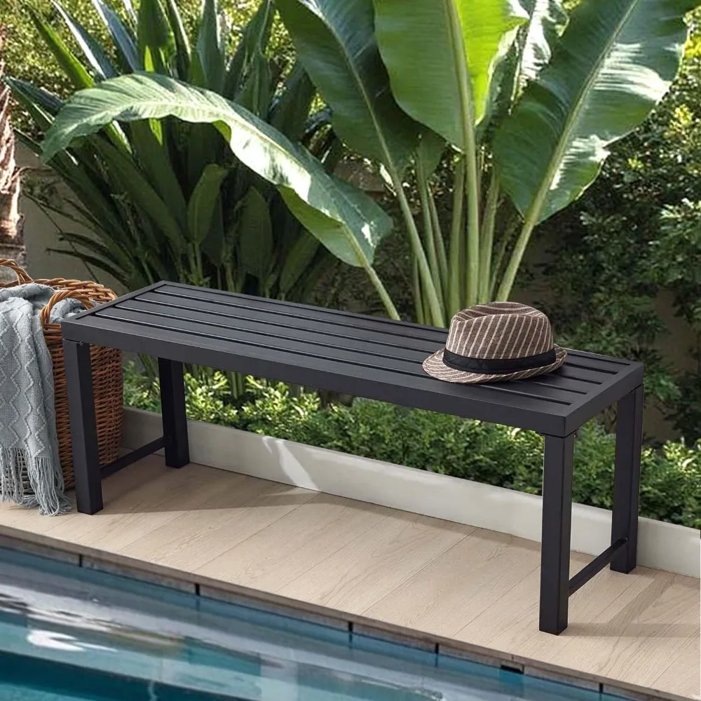 Metal Garden Bench for Outdoors, Set of 1, Outdoor Benches Slats for Patio, Patio Backless Bench,Dining Bench for Porch, Lawn
Metal Garden Bench for Outdoors, Set of 1, Outdoor Benches Slats for Patio, Patio Backless Bench,Dining Bench for Porch, Lawn