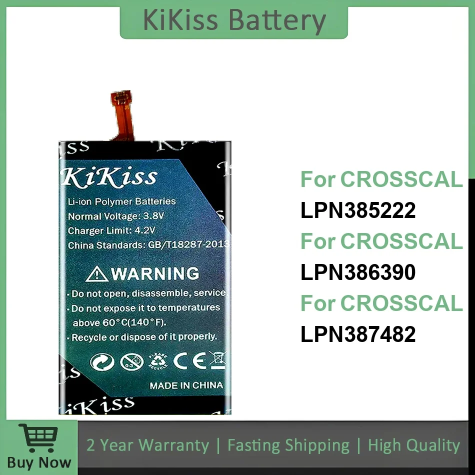 Аккумулятор для CROSSCAL LPN385222 LPN386390 LPN387482 Премиум-замена
Аккумулятор для CROSSCAL LPN385222 LPN386390 LPN387482 Премиум-замена
