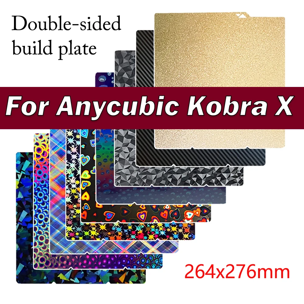 PEI for Anycubic Kobra X Pei Sheet 3D Printer Build Plate Double Sided Spring Steel Sheet for Anycubic kobra x Heated Bed Parts
PEI for Anycubic Kobra X Pei Sheet 3D Printer Build Plate Double Sided Spring Steel Sheet for Anycubic kobra x Heated Bed Parts