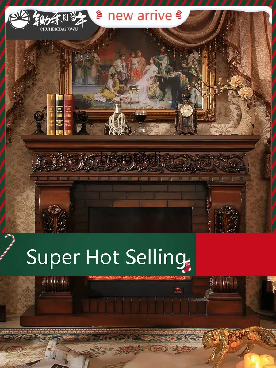 S132 French Retro Simulation Flame Heating Electronic Fireplace Curio Cabinet European Style Antique Style Fireplace Mantel 
S132 French Retro Simulation Flame Heating Electronic Fireplace Curio Cabinet European Style Antique Style Fireplace Mantel