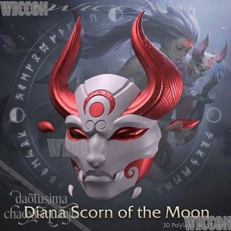 Anime Game Loll Diana Scorn Of The Moon Cosplay Blood Moon Horror Japanese Styles 3D Polylactic Acid Mask Props Accessories 코스프레
Anime Game Loll Diana Scorn Of The Moon Cosplay Blood Moon Horror Japanese Styles 3D Polylactic Acid Mask Props Accessories 코스프레