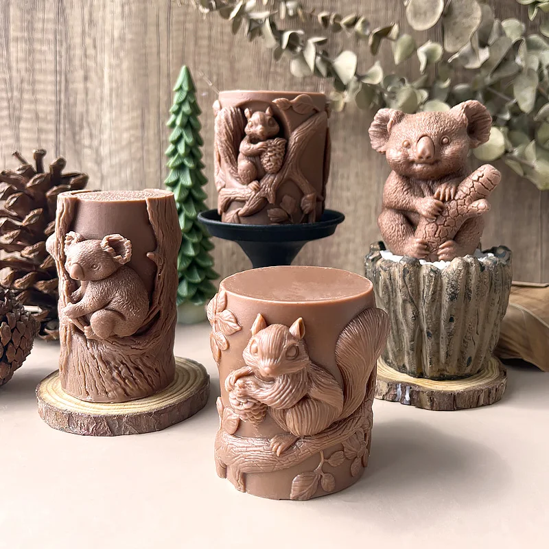DIY Pinecone Squirrel Relief Cylinder Silicone Candle Mold Creative Crafts Branch Koala Pillar Plaster Resin Ornaments Mould
DIY Pinecone Squirrel Relief Cylinder Silicone Candle Mold Creative Crafts Branch Koala Pillar Plaster Resin Ornaments Mould