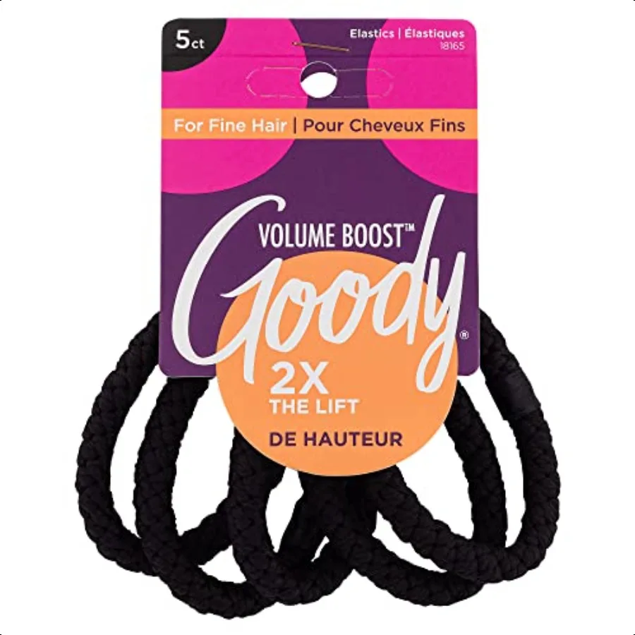 GOODY Volume Boost Ponytailers Elastics Hair Tie for Fine Hair 5 Count Black Ouchl PainFree Hair Accories for Women Men Boys Gi
GOODY Volume Boost Ponytailers Elastics Hair Tie for Fine Hair 5 Count Black Ouchl PainFree Hair Accories for Women Men Boys Gi