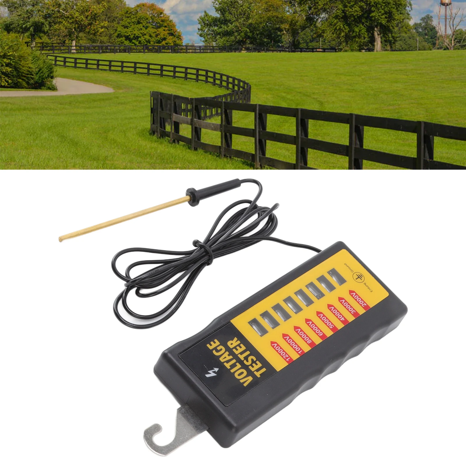 Electric Fence Voltage Tester 8 Neon Lights Maximum 12KV Waterproof Portable Fence Fault Finder For Farms Livestock
Electric Fence Voltage Tester 8 Neon Lights Maximum 12KV Waterproof Portable Fence Fault Finder For Farms Livestock