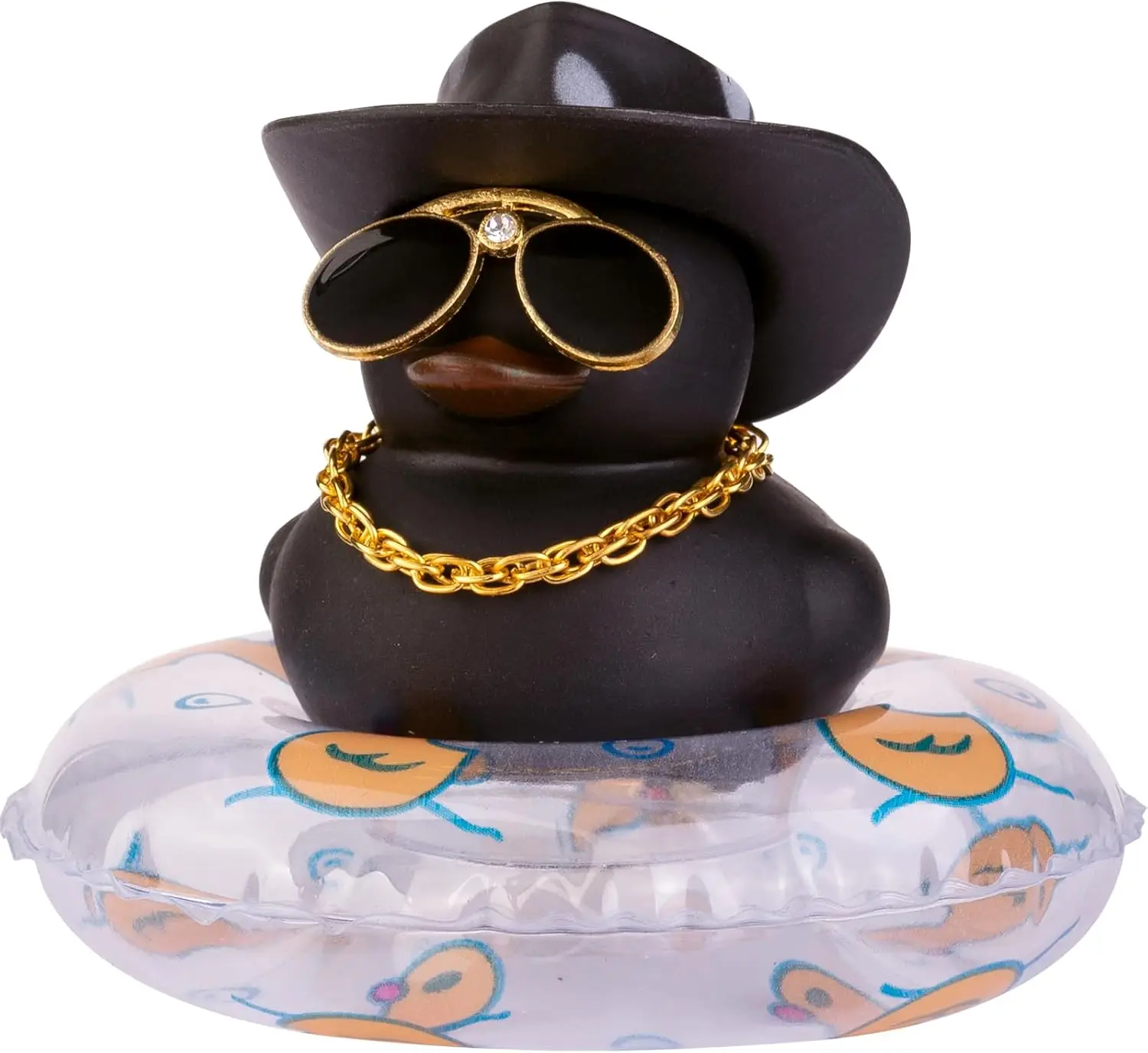 Car Rubber Black Car Ornaments Car Dashboard Decorations with Hat Sunglasses Necklace and Swimming Ring(D16)
Car Rubber Black Car Ornaments Car Dashboard Decorations with Hat Sunglasses Necklace and Swimming Ring(D16)