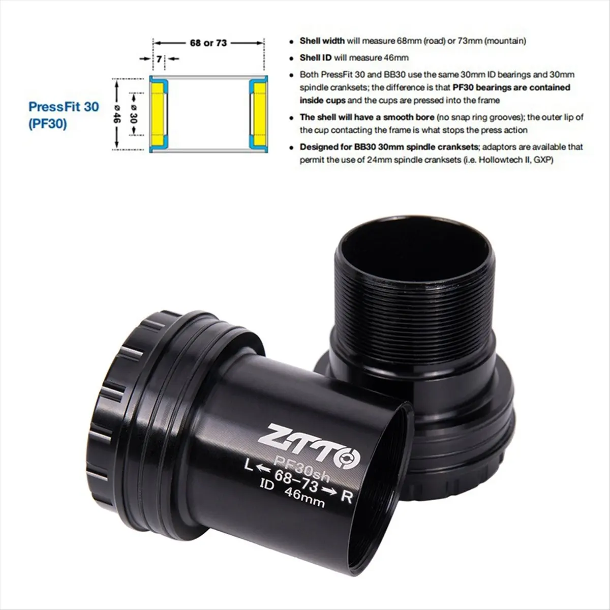 Велосипедный кареточный подшипник AD45 ZTTO Press-Fit с фиксацией, подходит для горных и шоссейных велосипедов (керамическая модель)
Велосипедный кареточный подшипник AD45 ZTTO Press-Fit с фиксацией, подходит для горных и шоссейных велосипедов (керамическая модель)