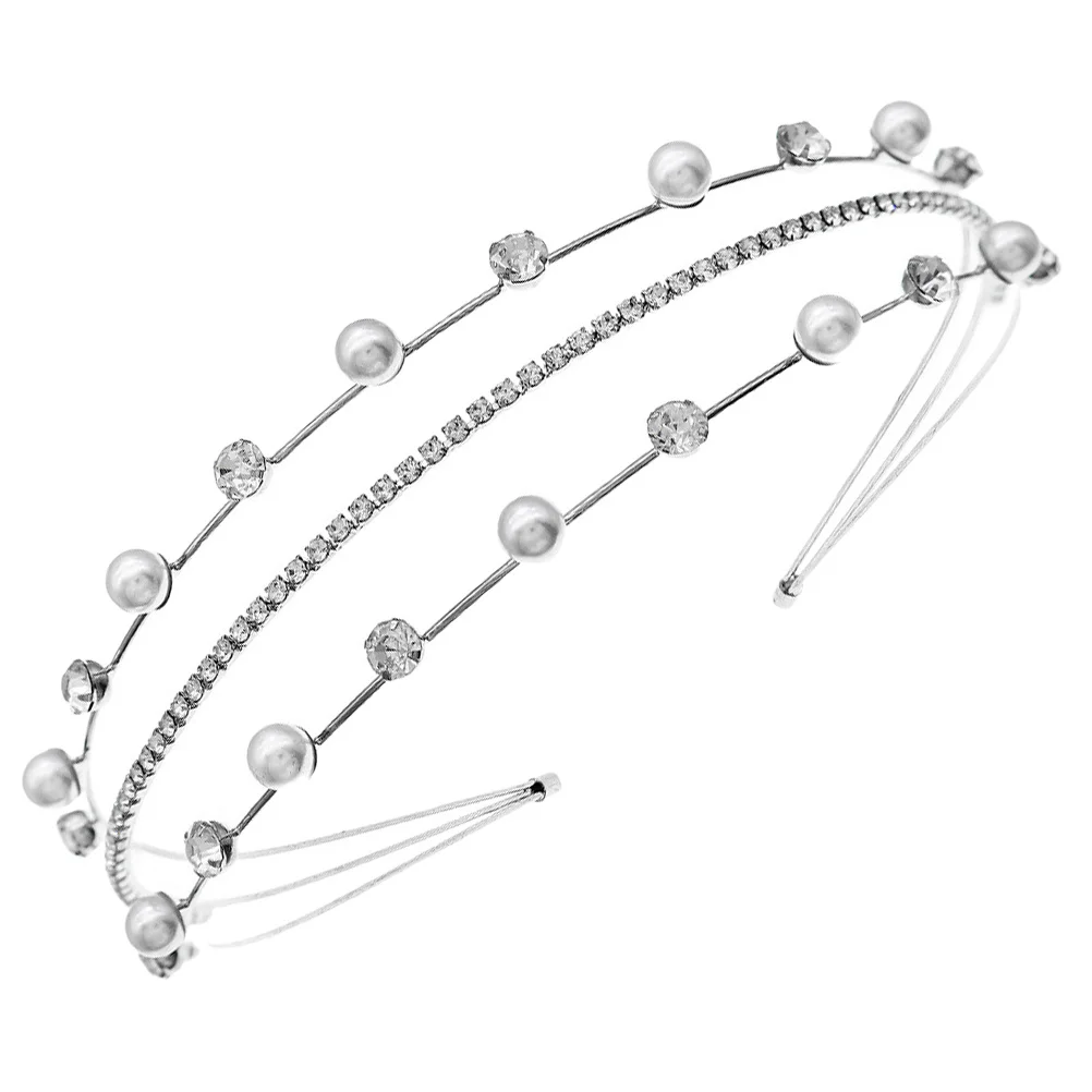 Pearl Headband Rhinestone Bridal Hairband Wedding Party Headdress Elegant Multi-Layer Bridal Hair Decor Comfortable Secure Fit
Pearl Headband Rhinestone Bridal Hairband Wedding Party Headdress Elegant Multi-Layer Bridal Hair Decor Comfortable Secure Fit