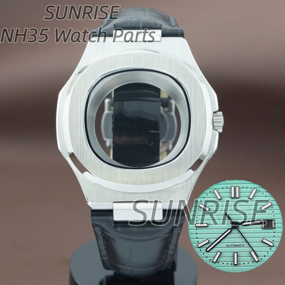 Mod Nautilus NH35 Case Dial Hands Stainless Steel Black Leather Band Fit NH35/NH36/NH38 Movement Men 41mm Watch Case Accessories
Mod Nautilus NH35 Case Dial Hands Stainless Steel Black Leather Band Fit NH35/NH36/NH38 Movement Men 41mm Watch Case Accessories