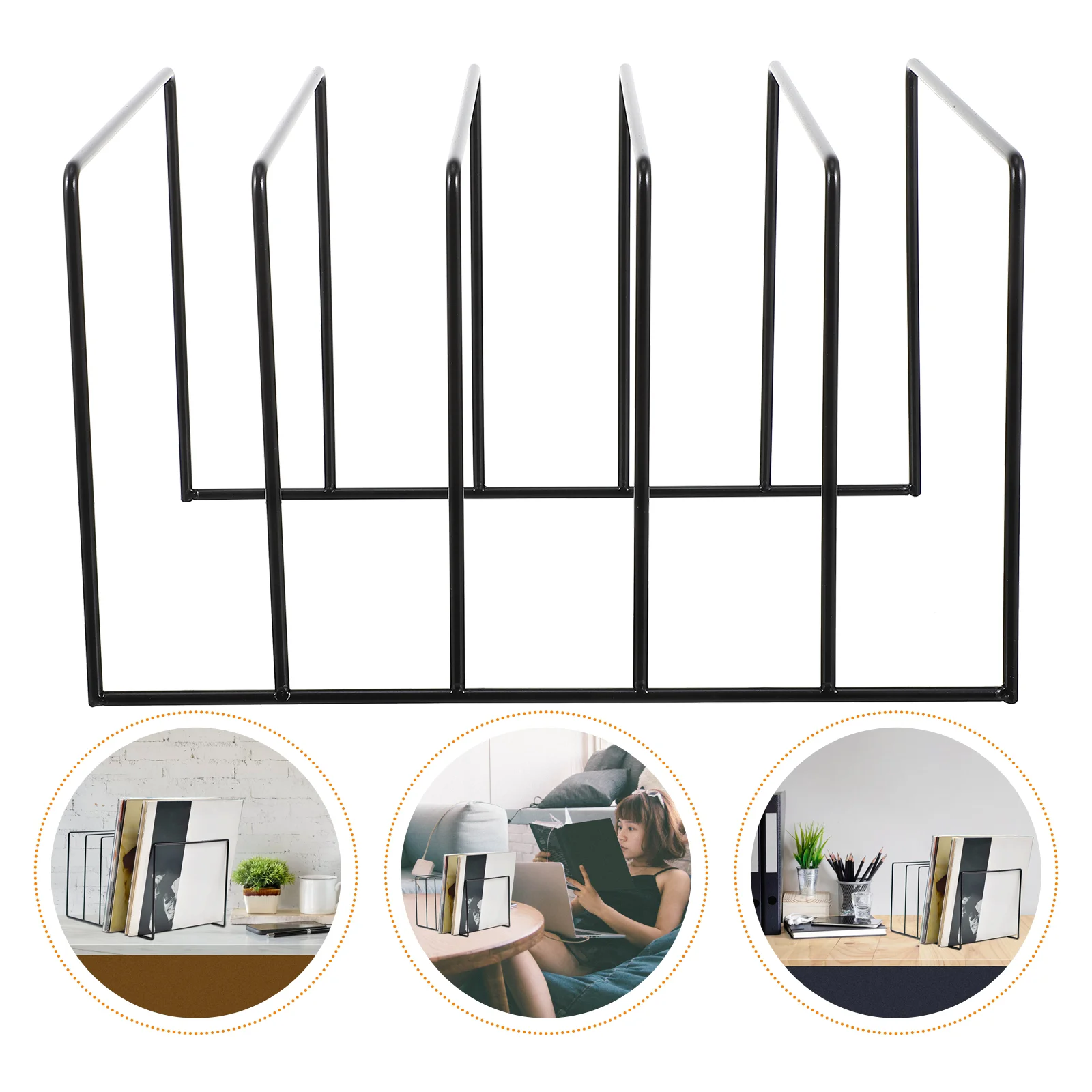 Storage Shelves Record Rack Desktop Bookshelf Holder Bracket Display Stand Black Iron Shelving
Storage Shelves Record Rack Desktop Bookshelf Holder Bracket Display Stand Black Iron Shelving