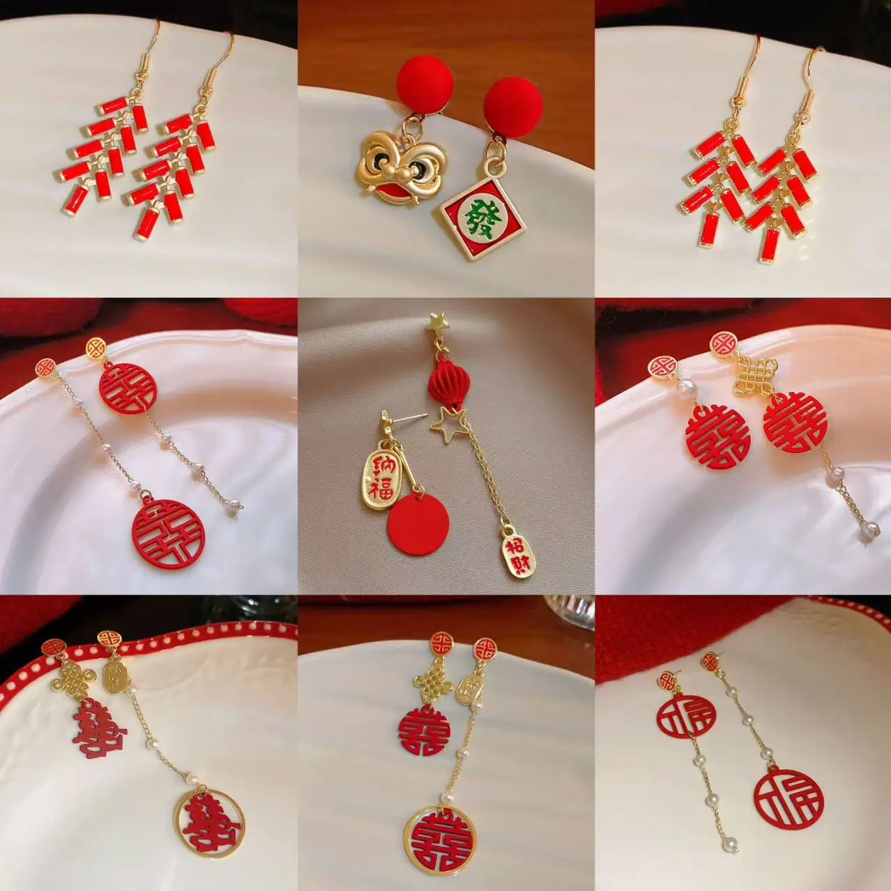 925 Silver Needle New Year Red Color Stud Earrings for Women Firecrackers Shaped Tassel Luxury Festival Jewelry Creative Gifts
925 Silver Needle New Year Red Color Stud Earrings for Women Firecrackers Shaped Tassel Luxury Festival Jewelry Creative Gifts