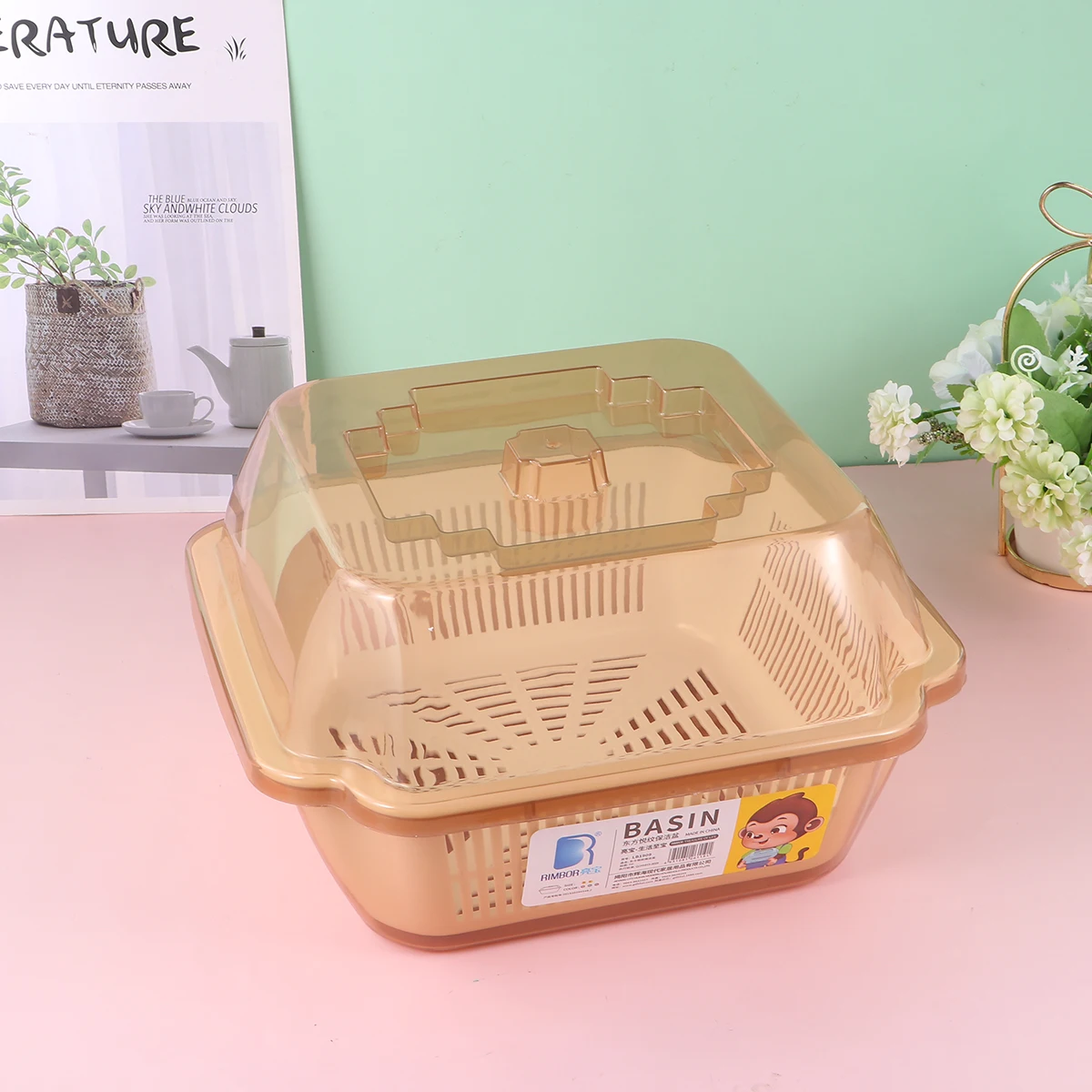 Dish Rack Storage Box Cover Drying Drainer Sink Kitchen Organizer Draining Basket with Baby Racks
Dish Rack Storage Box Cover Drying Drainer Sink Kitchen Organizer Draining Basket with Baby Racks