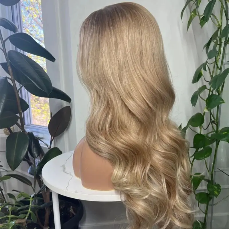 Wig in Honey Blonde with Dark Roots Heat Resistant Synthetic Hair Lace Front Wig Body Wave Wig Free Part Wig Ready To Ship Wigs
Wig in Honey Blonde with Dark Roots Heat Resistant Synthetic Hair Lace Front Wig Body Wave Wig Free Part Wig Ready To Ship Wigs