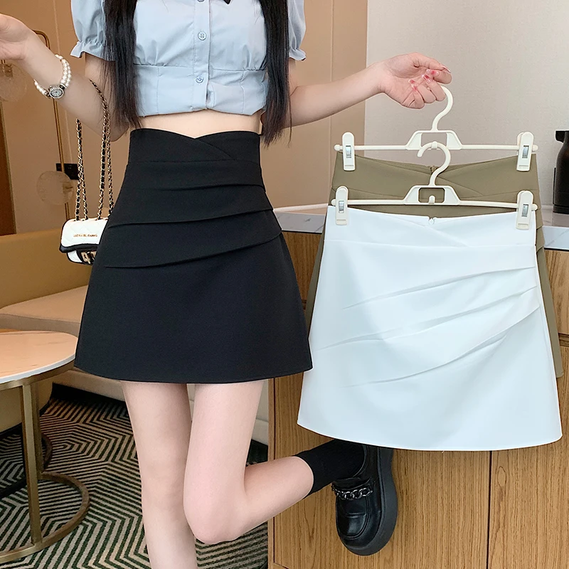 Halfskirt Women's 2023 Summer New Slim High Waist Pleated Short Skirt Wrapped Hip A-line Short Skirt
Halfskirt Women's 2023 Summer New Slim High Waist Pleated Short Skirt Wrapped Hip A-line Short Skirt